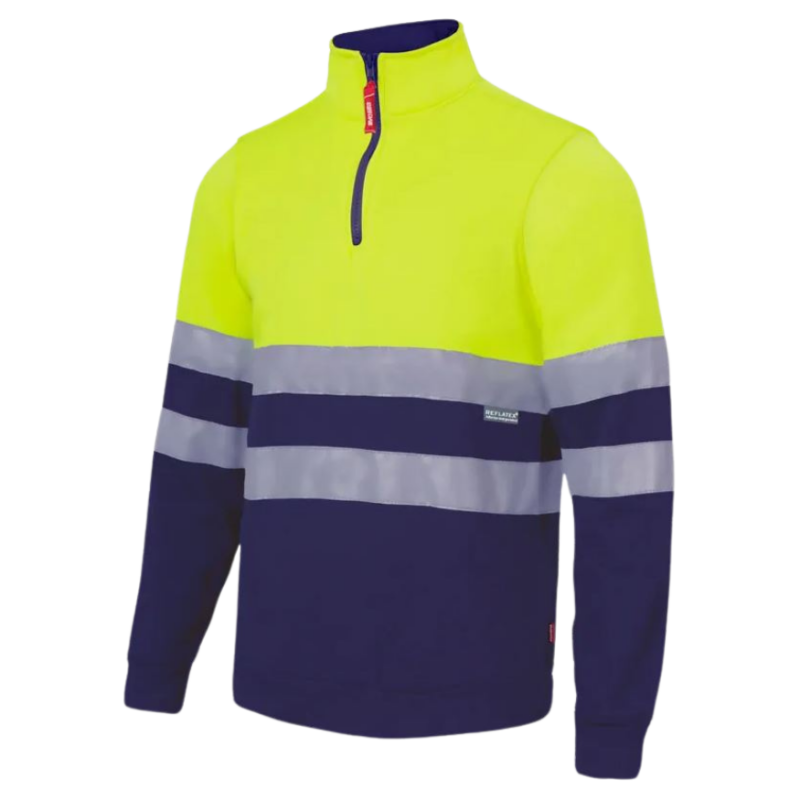 Sudadera bicolor Azul Marino y amarillo Flúor 305701