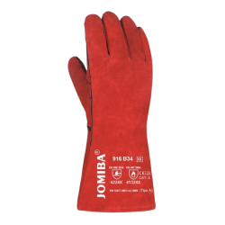 Par de guantes piel serraje, ref. 916 B34, JOMIBA