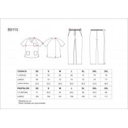 Conjunto unisex de casaca y pantalón color azafata, ref. B9110,  WORKTEAM 5