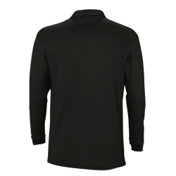 Polo laboral HOMBRE manga larga WINTER 100% algodón Negro, PLAZO 10 días 2