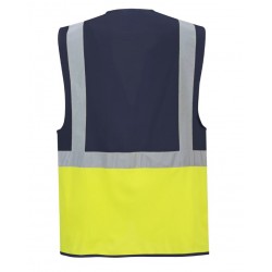 Chaleco alta visibilidad C276 amarillo flúor navy PORTWEST 1