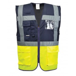 Chaleco alta visibilidad C276 amarillo flúor navy PORTWEST