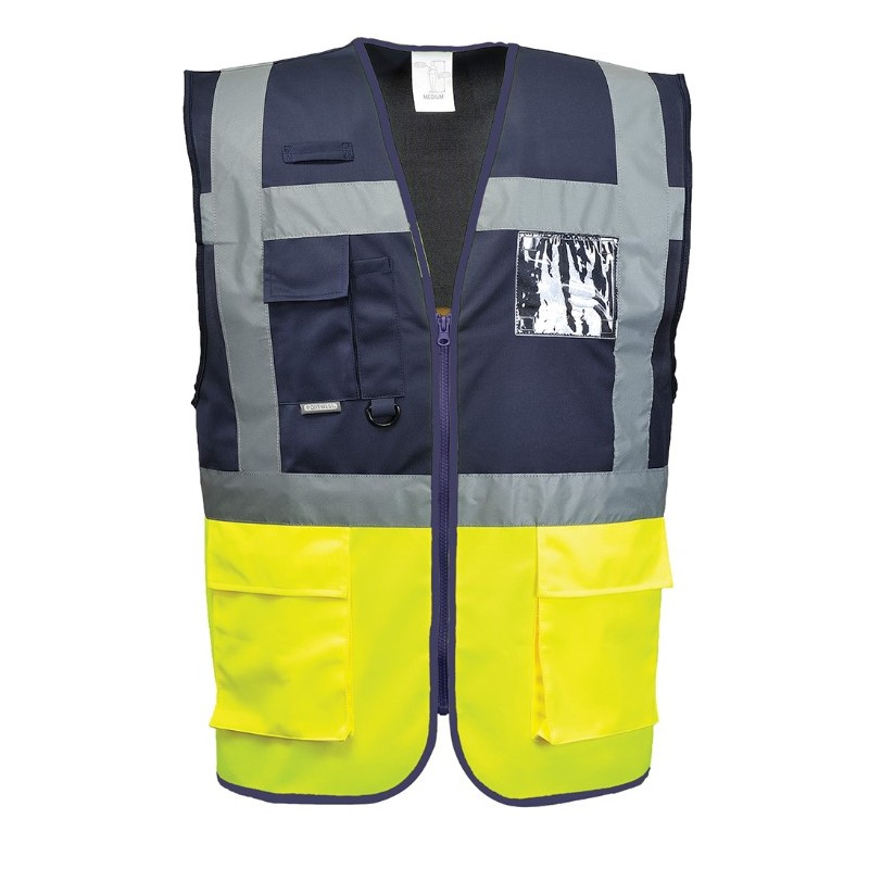 Chaleco alta visibilidad C276 amarillo flúor navy PORTWEST