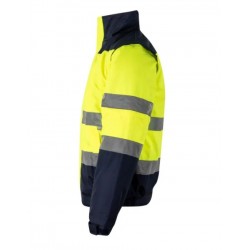 Cazadora alta visibilidad 161 amarillo flúor azul marino VELILLA 3
