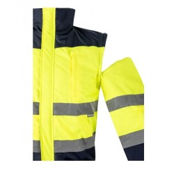 Cazadora alta visibilidad 161 amarillo flúor azul marino VELILLA 6
