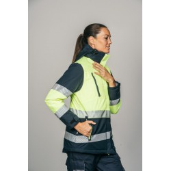 Parka encastrable alta visibilidad MUJER KINGSMANN STARLIGHT, Azul Marino con... 4