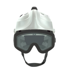Casco EOM blanco con gafas banda elástica, SICOR