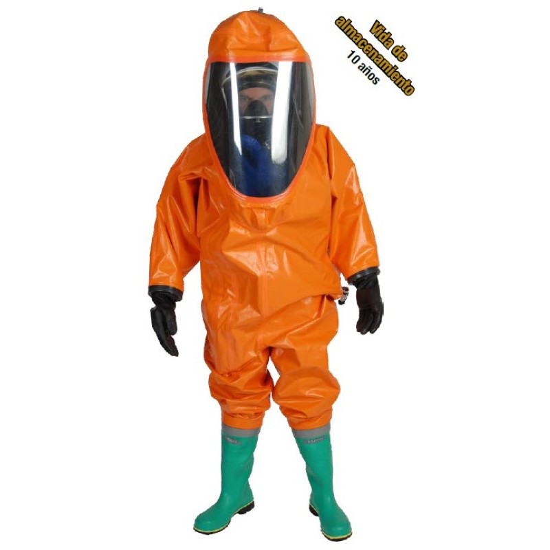 Traje Hermético a gas reutilizable GTB laminado de Viton RESPIREX