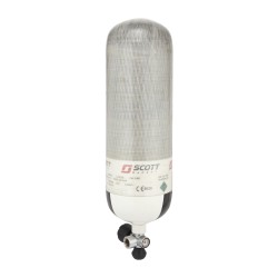 Botella de acero a 200 bar serie 1640 VACÍA 2018926 con válvula en ángulo recto