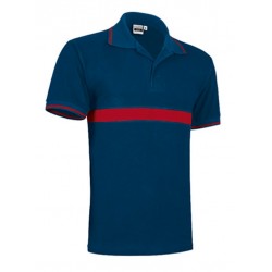 Polo SERVER azul marino rojo para bomberos, VALENTO