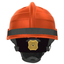 Casco EOM naranja brillante con gafas banda elástica, SICOR 4