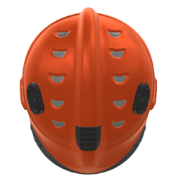 Casco EOM naranja brillante con gafas banda elástica, SICOR 5