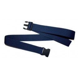 Cinturón textil azul hebilla PVC