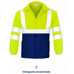 Parka de alta visibilidad Amarillo Flúor y Azul Marino, ref. 3007, VESIN 2