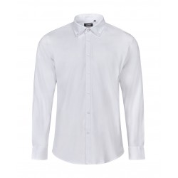 Camisa Oxford Stretch Blanca Manga Larga para Hombre | Velilla 405004S