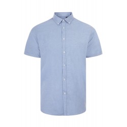 Camisa Oxford Stretch Celeste Manga Corta para Hombre | Velilla 405024S