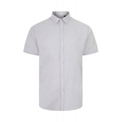 Camisa Oxford Stretch Gris Manga Corta para Hombre | Velilla 405024S
