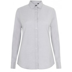 Camisa Oxford Stretch Gris Manga Larga para Mujer| Velilla 405005S