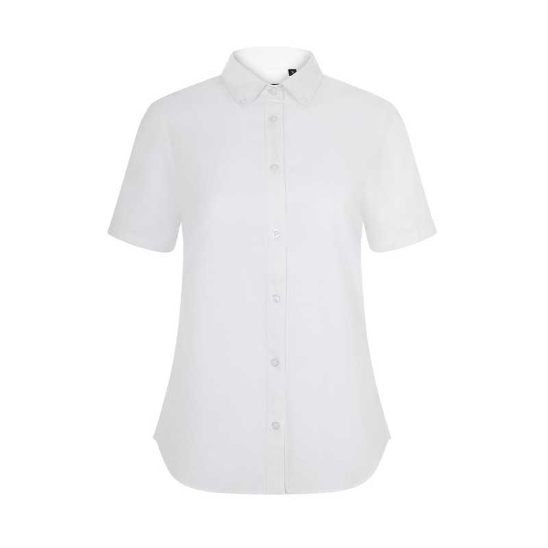 Camisa Oxford Stretch Blanca Manga Corta para Mujer| Velilla 405025S