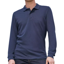 Polo Manga Larga Azul Marino HOMBRE 02087