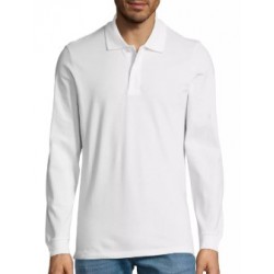 Polo Manga Larga Blanco HOMBRE 02087