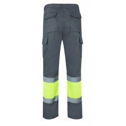Pantalón multibolsillos Amarillo Flúor Gris, ref. 157, VELILLA 1