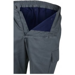 Pantalón multibolsillos Amarillo Flúor Gris, ref. 157, VELILLA 4