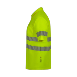 Polo poliéster reciclado alta visibilidad manga corta amarillo flúor, ref.... 2