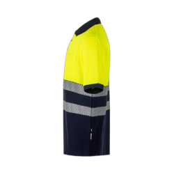 Polo algodón alta visibilidad manga corta azul amarillo flúor, ref. 305523,... 3