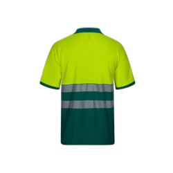 Polo algodón alta visibilidad manga corta verde amarillo flúor, ref. 305523,... 2