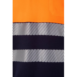 Polo algodón alta visibilidad manga corta navy naranja flúor, ref. 305523,... 5