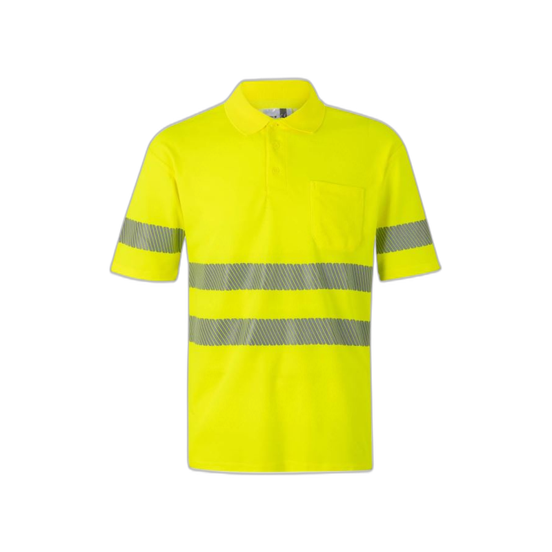 Polo algodón alta visibilidad manga corta amarillo flúor, ref. 305522, VELILLA