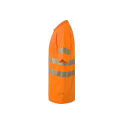 Polo algodón alta visibilidad manga corta naranja flúor, ref. 305522, VELILLA 3