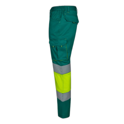 Pantalón stretch cinta segmentada Verde/Amarillo flúor, ref: 303008S, Velilla 2