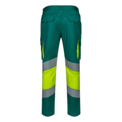 Pantalón stretch cinta segmentada Verde/Amarillo flúor, ref: 303008S, Velilla 3