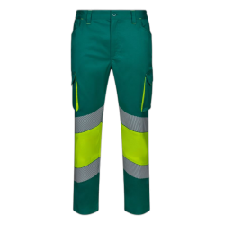 Pantalón stretch cinta segmentada Verde/Amarillo flúor, ref: 303008S, Velilla