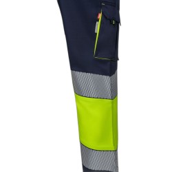 Pantalón stretch cinta segmentada azul navy/Amarillo flúor, ref: 303008S,... 2