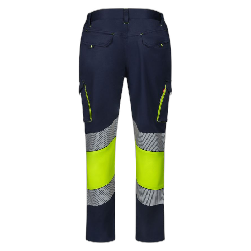 Pantalón stretch cinta segmentada azul navy/Amarillo flúor, ref: 303008S,...