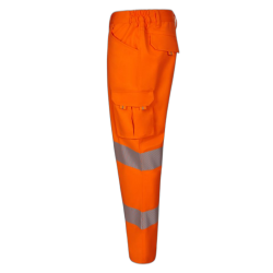 Pantalón stretch cinta segmentada NARANJA FLÚOR, ref: 303009S, Velilla 3