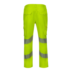 Pantalón stretch cinta segmentada AMARILLO FLÚOR, ref: 303009S, Velilla 2