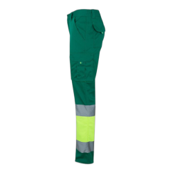 Pantalón stretch bicolor multibolsillos VERDE/AMARILLO FLÚOR 303002S, Velilla 5