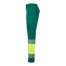 Pantalón 100% algodón multibolsillos Verde/Amarillo flúor, 303007, Velilla 5