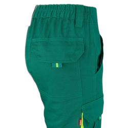 Pantalón 100% algodón multibolsillos Verde/Amarillo flúor, 303007, Velilla 6