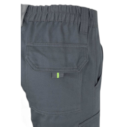 Pantalón 100% algodón multibolsillos Gris/Amarillo flúor, 303007, Velilla 5