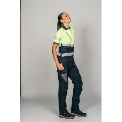 Polo alta visibilidad MUJER KINGSMANN STARLIGHT manga corta 65/35, Azul... 3