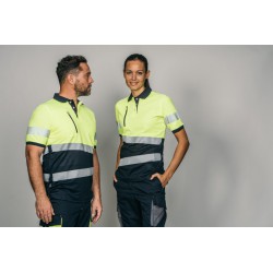 Polo alta visibilidad MUJER KINGSMANN STARLIGHT manga corta 65/35, Azul... 7