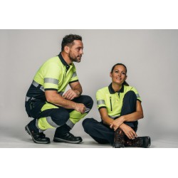 Polo alta visibilidad MUJER KINGSMANN STARLIGHT manga corta 65/35, Azul... 8