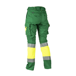 Pantalón ACOLCHADO alta visibilidad MUJER KINGSMANN STARLIGHT, Verde con... 2