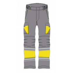 Pantalón ACOLCHADO alta visibilidad MUJER KINGSMANN STARLIGHT, Gris con... 1