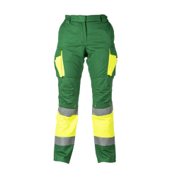 Pantalón alta visibilidad MUJER KINGSMANN STARLIGHT para rodilleras, Verde... 1